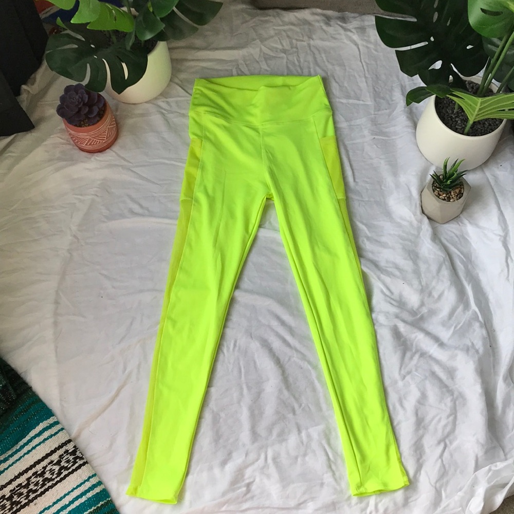 Neon mesh leggings